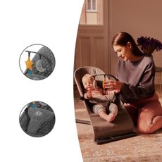 KINDERKRAFT - Detské ležadlo MIMI šedá