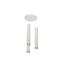 LED Luster na lanku TUBA 3xGU10/4,8W/230V biela/lesklý chróm
