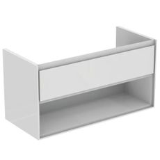 Kúpeľňová skrinka pod umývadlo Ideal Standard Connect Air 100x44x51,7 cm v kombinácii biela lesk / biela mat E0828B2