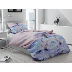 3D Obliečky polycotton Labute TiaHome - 1x Vankúš 90x70cm, 1x Paplón 140x200cm