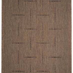 Devos koberce Kusový koberec FLOORLUX Coffee / Black 20008 Spoltex – na von aj na doma - 80x150 cm