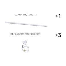 Zuma Line 3561 - Bodové svietidlo v lištovom systéme MASTER 3xGU10/15W/230V biela