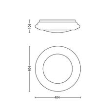Philips 33365/31/16 - LED Stropné svietidlo MYLIVING CINNABAR LED/22W/230V 2700K