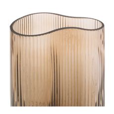 Svetlohnedá sklenená váza PT LIVING Wave, výška 27 cm