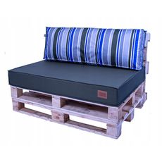 Golden Garden Paletové sedenie GG33 podsedák a vankúš 120cm x 80cm x 15cm Olivové s pásikmi
