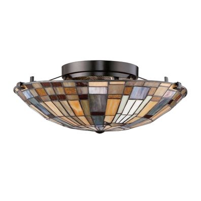 Quoizel QZ-INGLENOOK-F-SMALL-Stropné svietidlo INGLENOOK 2xE27/60W/230V pr.40,7cm