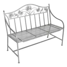 Sivá kovová záhradná lavica Talin - Garden Pleasure
