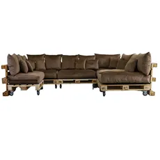 Golden Garden Paletové sedenie GG94/1 - Podsedáky a Vankúše "FIT IN" 120cm x 80cm x 15cm - penový granulát - capuccino
