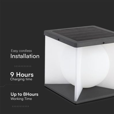 LED Solárne nástenné svietidlo LED/3W/3,7V IP65 3000K