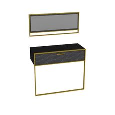 Dekoratívny stolík Polka Aynali Black