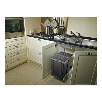 Elletipi Vstavaný odpadkový kôš ECOFIL, 35 + 35 l