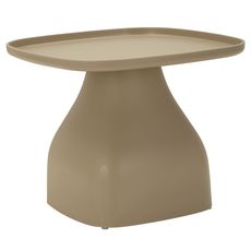 Estila Moderný oblý štvorcový kaki zelený príručný stolík Avanguardio s keramickým vzhľadom 48 cm