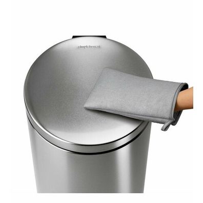 Simplehuman, Čistící rukavice z mikrovlákna na nerezové koše a spotřebiče | šedá