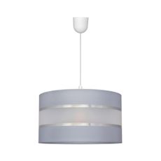 Luster na lanku HELEN 1xE27/15W/230V pr. 35 cm šedá/strieborná