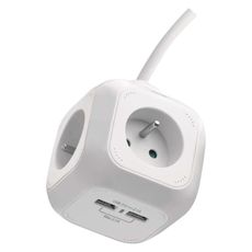 EMOS Prodlužovací kabel Coudy se 4 zásuvkami 1 mm² 1,9 m bílý