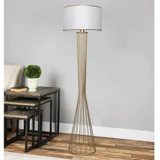 Dizajnová stojanová lampa Fellini 155 cm biela / zlatá