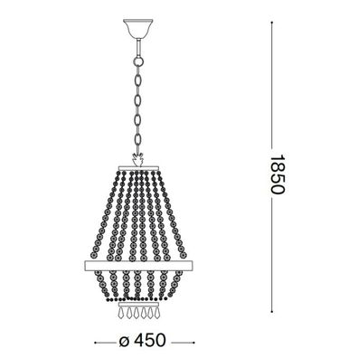 Ideal Lux - LED Krištáľový luster na reťazi CAESAR 9xG9/3W/230V pr. 45 cm zlatá