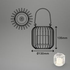 Brilo - LED Stmievateľná nabíjacia stolná lampa LED/2W/5V IP44 biela