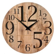 Ambia Home NÁSTENNÉ HODINY, čierna, farba duba košíčkatého, 57 cm