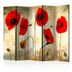 Paraván Golden Field of Poppies Dekorhome 135x172 cm (3-dielny)