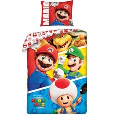 Bavlnené posteľné obliečky The Super Mario Bros Movie - 100% bavlna - 70 x 90 cm + 140 x 200 cm