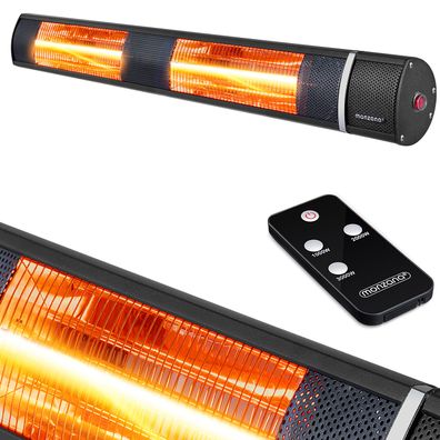 Infračervený ohrievač s diaľkovým ovládaním 3000W | čierna