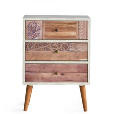 Hanah Home Komoda Liza 50 cm orech/biela
