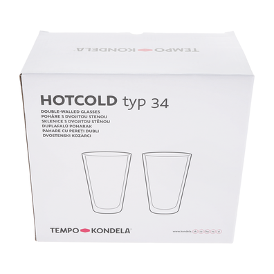 TEMPO-KONDELA HOTCOLD TYP 34, termo poháre, set 2 ks, s vločkami, 400 ml