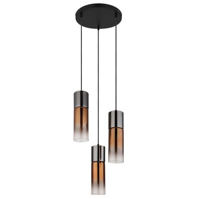Globo 21000-3HG - Luster na lanku ANNIKA 3xE27/25W/230V čierna/medená