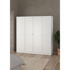 Biela šatníková skriňa 195,5x200 cm Billund – Tvilum
