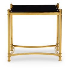Odkladací stolík so sklenenou doskou 50x56 cm Ackley – Premier Housewares