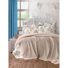 Svetlohnedý bavlnený pléd 220x240 cm Waffle – Mila Home