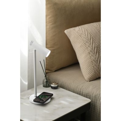 Immax 08990L - LED Stmievateľná stolná lampa s Qi nabíjaním TIT LED/12W/230V biela