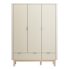 Krémová detská šatníková skriňa 144x52 cm Miloo – Pinio