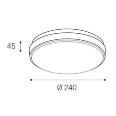 LED2 - LED Vonkajšie stropné svietidlo LUNA LED/25W/230V  IP54 okrúhly