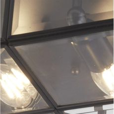Searchlight 6769-26BK - Stropné svietidlo FLUSH 2xE14/40W/230V čierna