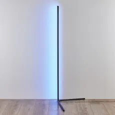 Čierna LED stojacia lampa (výška 141 cm) Level – Trio