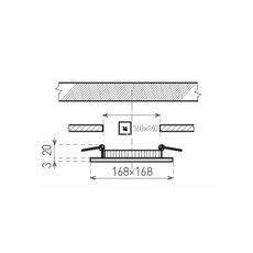 LED Kúpeľňové podhľadové svietidlo VEGA LED/12W/230V 3800K 16,8 cm IP44