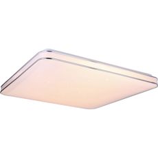Globo LED stropné svietidlo LASSY, 48 W, biela/chróm, 49,5 x 49,5 x 8 cm