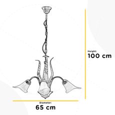 ONLI - Luster na reťazi ALGA 3xE14/6W/230V bronzová