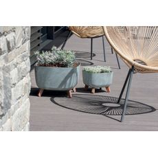 NABBI DGQL240 plastový kvetináč na nožičkách 24 cm zelená