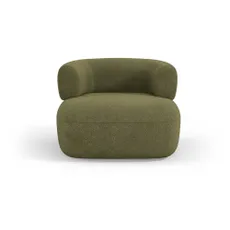 Zelené kreslo z textílie buklé Jenny – Micadoni Home