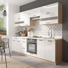Kuchynská linka Favorit 260 C Plus s pracovná doska Sonoma/White