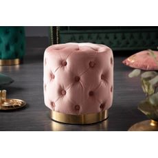 Estila Baroková nadčasová staroružová taburetka Modern Barock so zamatovým poťahom 38cm