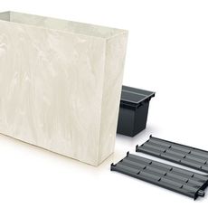 Prosperplast Vysoký kvetináč s vložkou CORBI béžový, varianta 58 cm