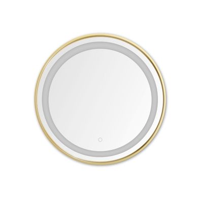 Zuma Line D251801-LED Kúp. zrkadlo s podsv. 24W/230V 3000/4000/6000K IP44 zlatá