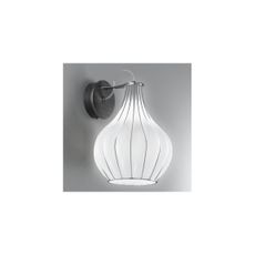 SIRU - Nástenná lampa AURIGA 1xG9/30W/230V chróm/biela benátske sklo