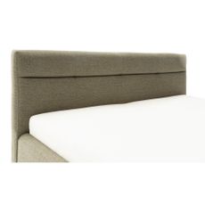 Zelená čalúnená dvojlôžková posteľ s úložným priestorom s roštom 160x200 cm Lotte - Meise Möbel