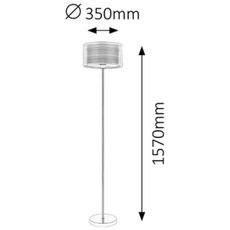 Rabalux 2633 - Stojacia lampa ANASTASIA E27/60W