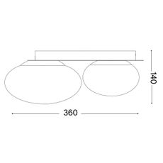 Ideal Lux - LED Stropné svietidlo NINFEA 2xGX53/9W/230V biela